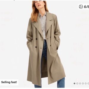 Everlane The Drape Classic Tan Trench Coat